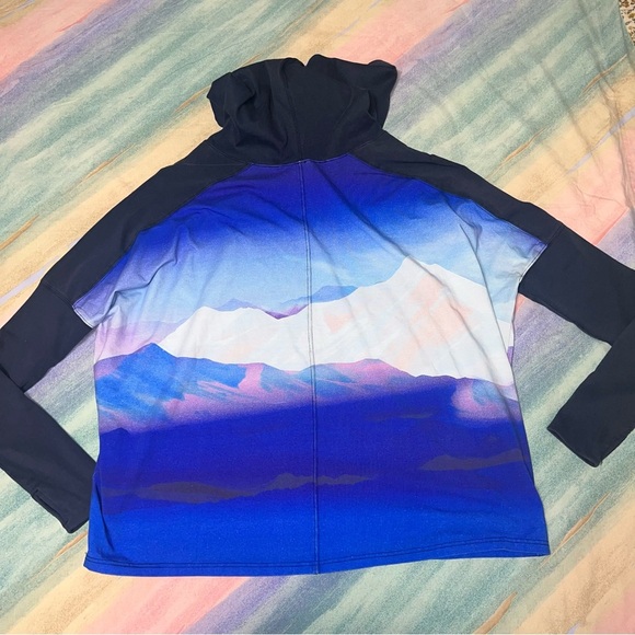 Free People Hot Shot Hooded Printed hoodie Mountain Mist Combo set size M - Picture 4 of 16